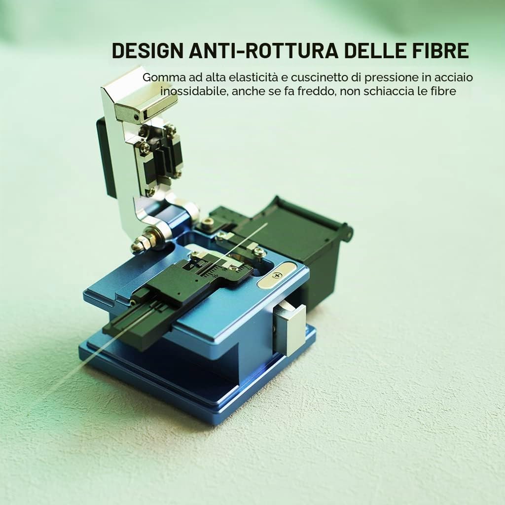 T28 Fiber Cleaver 24 Cleaving Spot 48000 Cleaves per taglio chiaro, taglierina in fibra ottica ad alta precisione con supporto 3 in 1 e guida di rimbalzo automatico