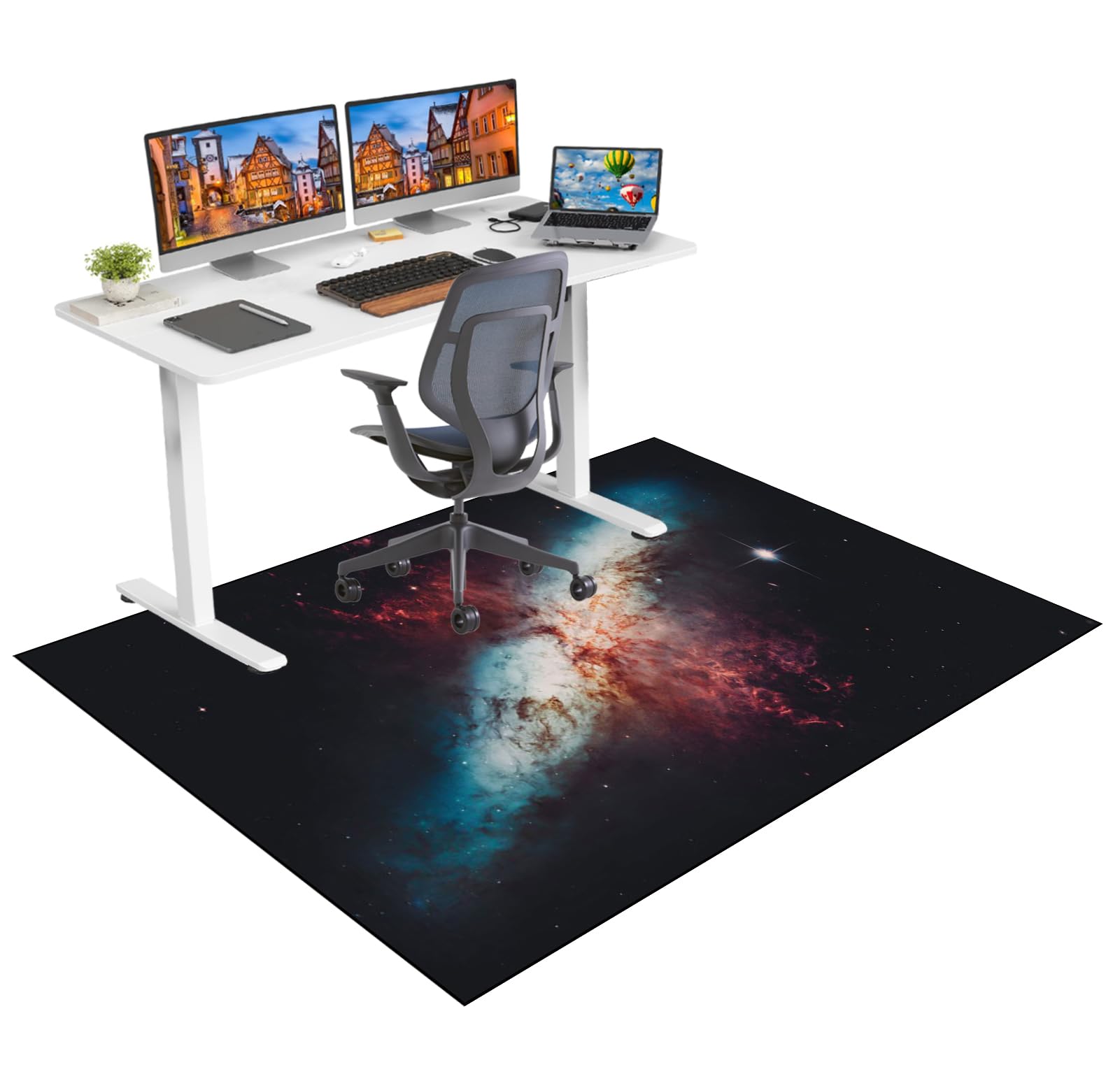 Tappeto Gaming pavimento, Tappetino Salvapavimento Antiscivolo, Tappeto per Sedia Ufficio per per Pavimenti in Legno Duro, Tappetini di Protezione per Pavimento per Parquet e Laminato 150 x 180 cm