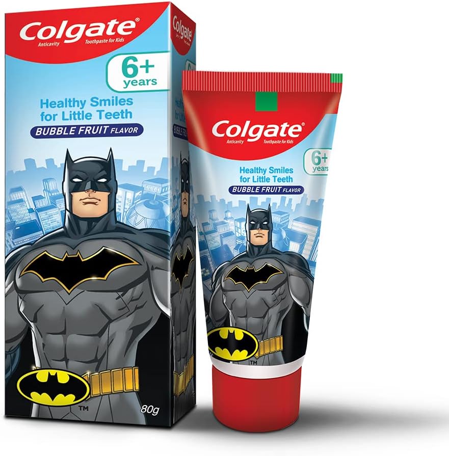 Kids Toothpaste For 6+ Years, Bubble Fruit Flavour, Gentle Protection, Enamel Protection Tooth Paste With 50% Lesser Abrasive Formula For Protecting Against Cavities, 80 Gram