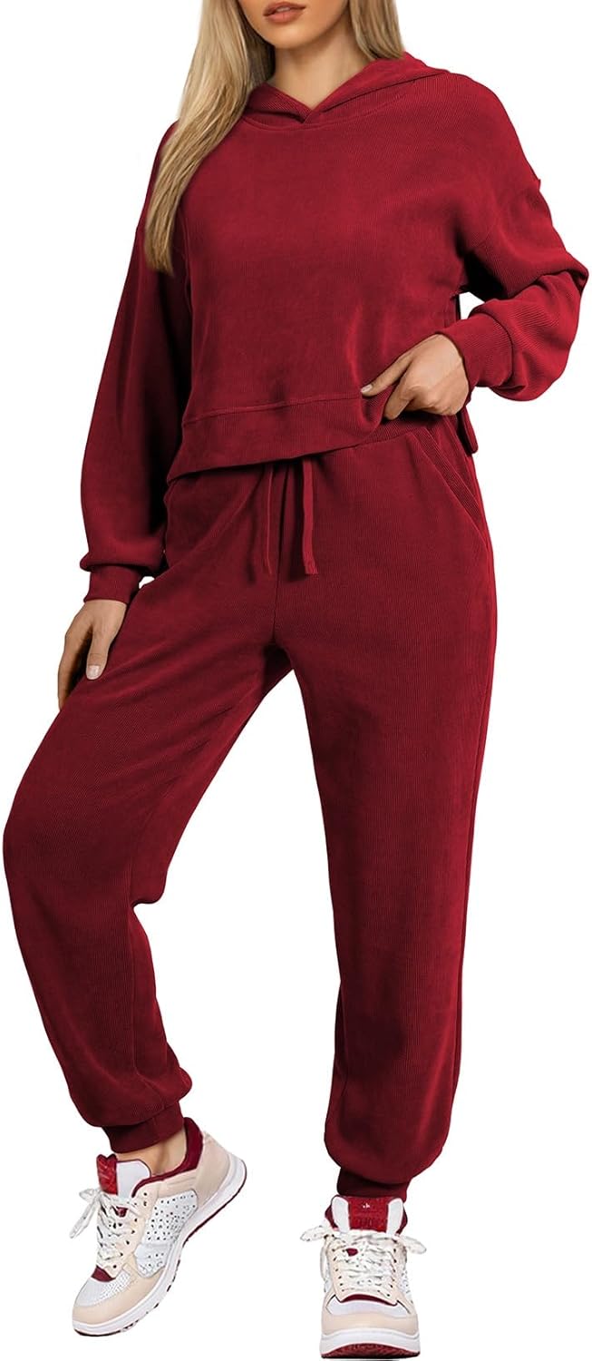 Herseas Fall Outfits for Women 2025 Matching Sets two piece Sweatsuits Hoodies Lounge Sweat Sets Fall Fashion Clothing