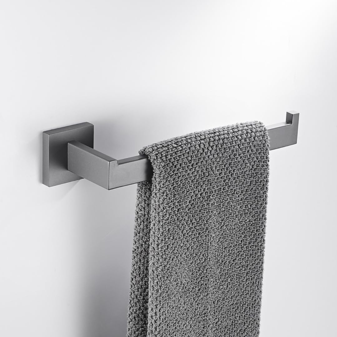Porte-serviettes et crochet gris pistolet pour ranger la chambre et salle de bain