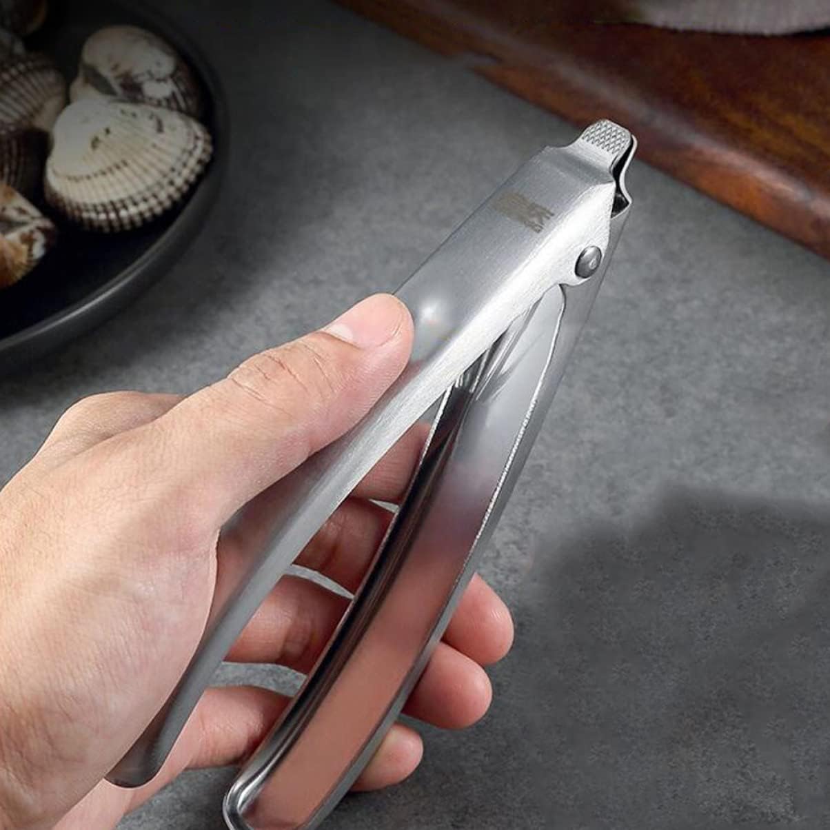 BESTonZON Multi Tool 2 pcs Stainless Legs Crackers Metal Gadget Nut Hazelnuts Almonds Shell Chestnut Handle Peeler Opener Tool Scald Kitchen Cutter Clamp Oysters and for Walnut Steel Grill Tools