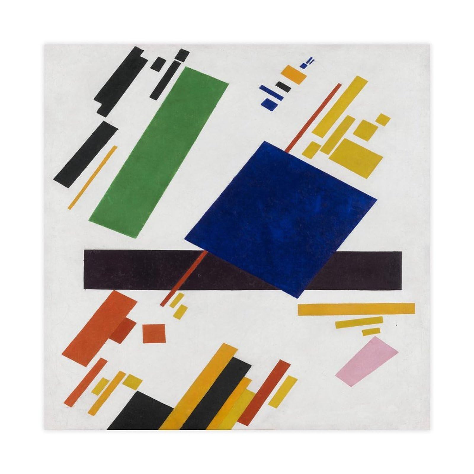 WCYB Suprematist Composition by Kazimir Malevich Posters Prints Canvas Deco Paintings Wall Art Unframe 24" L X 24" W