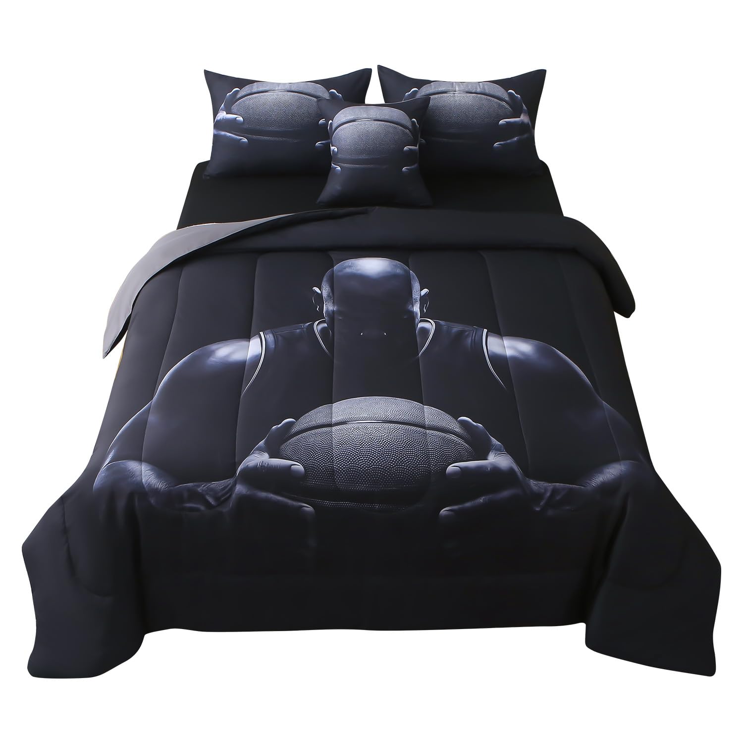 JQinHome Queen Basketball Comforter Sets 6 Piece