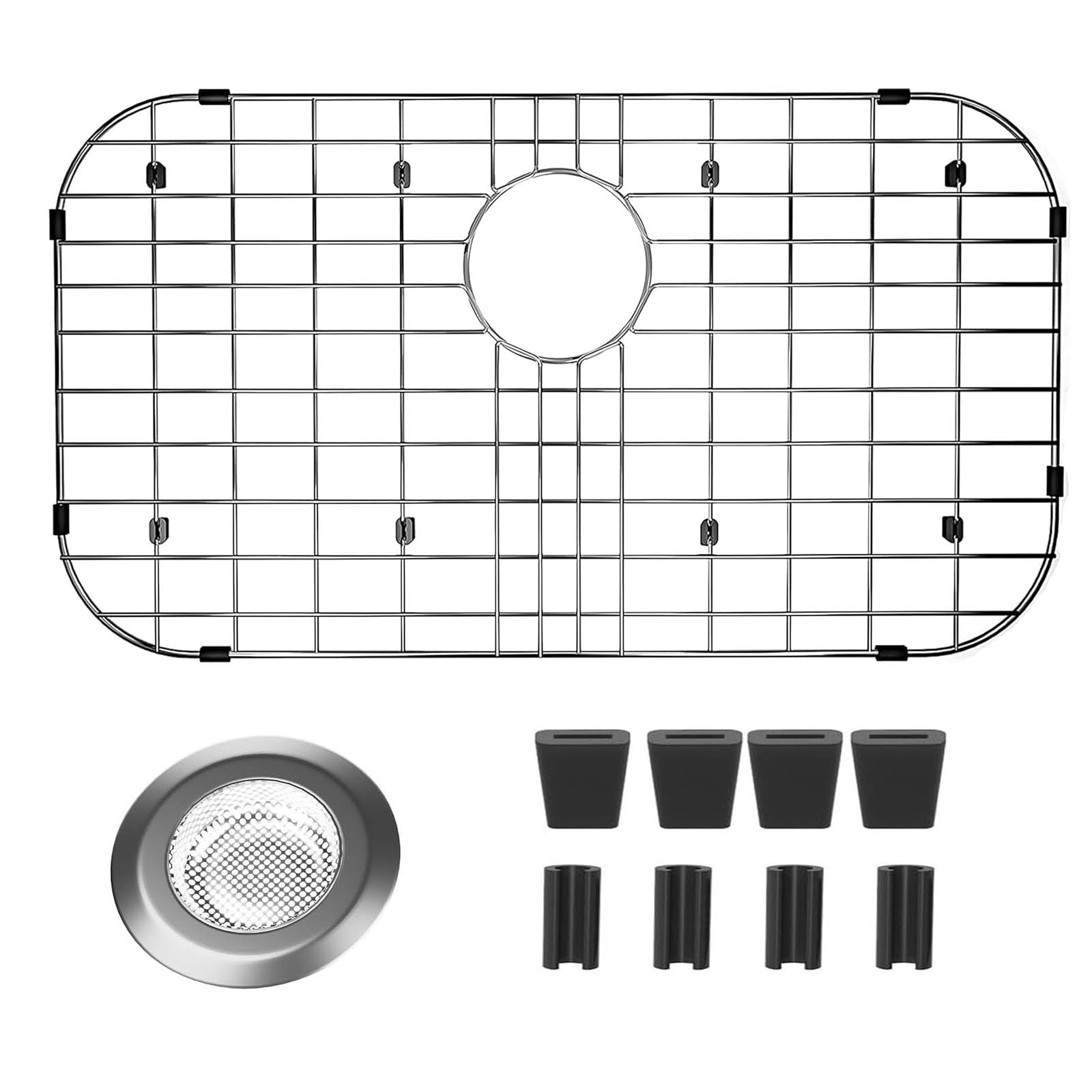 2 Protectores De Fregadero De Acero Inoxidable 304 De 14.96 X 12.99