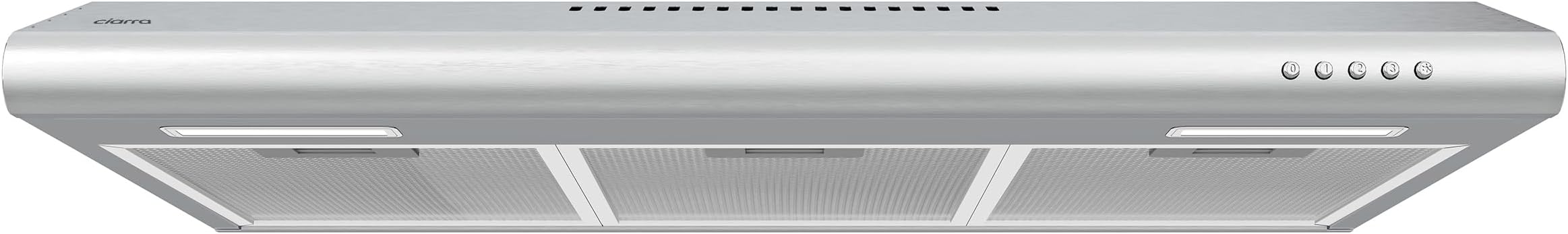 CIARRA Range Hood 30 inch Under Cabinet Ductless Vent Hood for Kitchen Stove Hood with 3 Speed Exhaust Fan in Stainless Steel