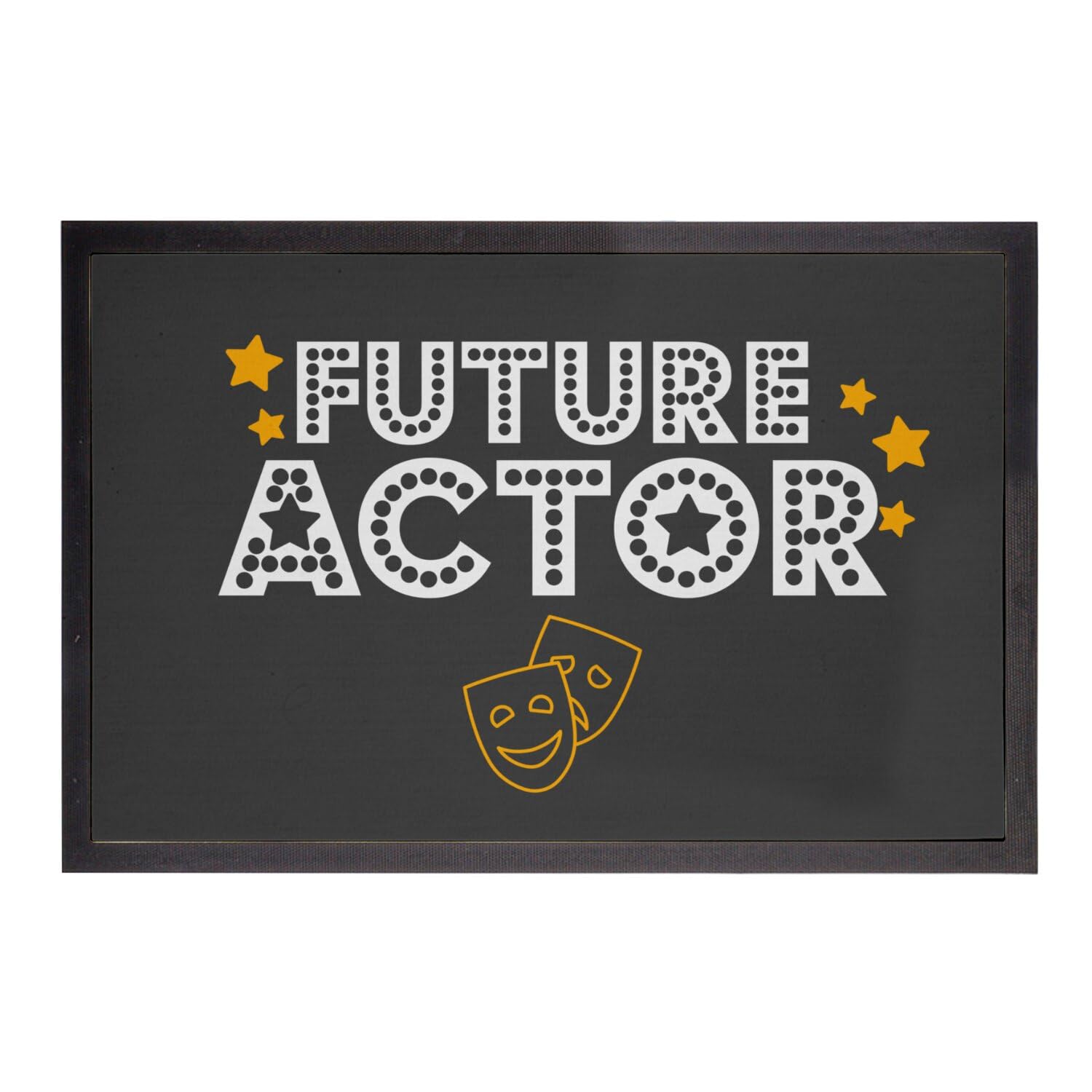 Paillasson noir Future Actor 75x50cm tapis de sol humour pour comédien