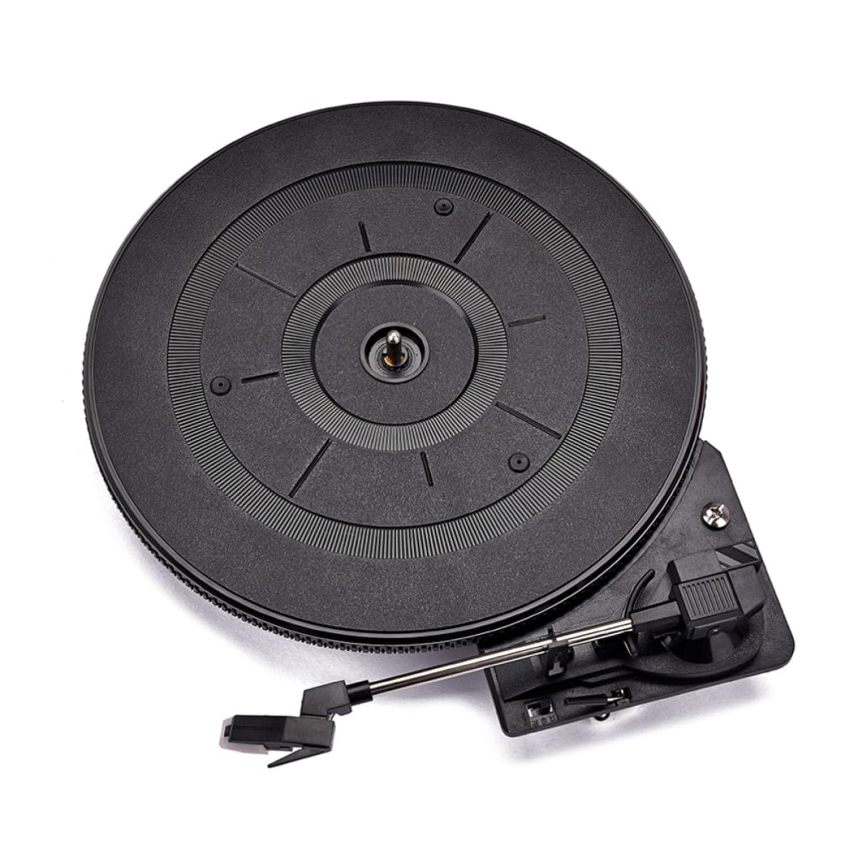 Giradischi Vinile Vintage 28cm Nero in Plastico Stilo | Bilanciamento Regolabile, Portatile, Accessori Audio e Video Stile Casuale