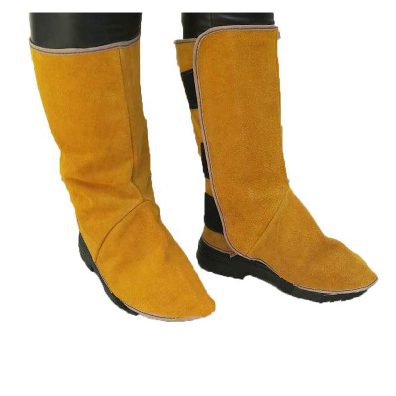 Saldatura sul posto di lavoro in pelle scarpe lunghe stivali in saldatura protezione antincendio leggings foot cover isolamento