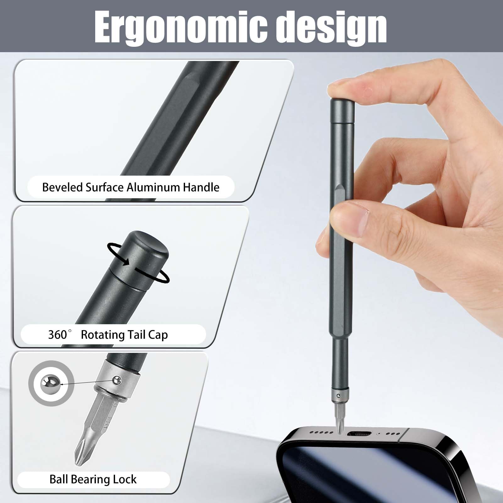 Zikenis 49 in 1 Cacciaviti Precisione Set, Kit Mini Utensili Magnetici, Set Riparazione, Kit di Riparazione per IPhone, IPad, Macbook, Switch, PS4, PS5, Computer, Occhiali, Orologi ecc