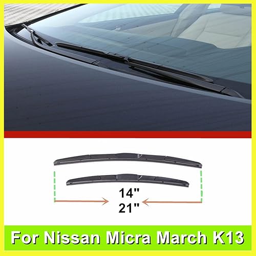Miniatura 4 de BORATO 21"+14" Front Window Car Windshield Windscreen Wiper BladeFor Nissan Micra March K13 20102020 Accessories