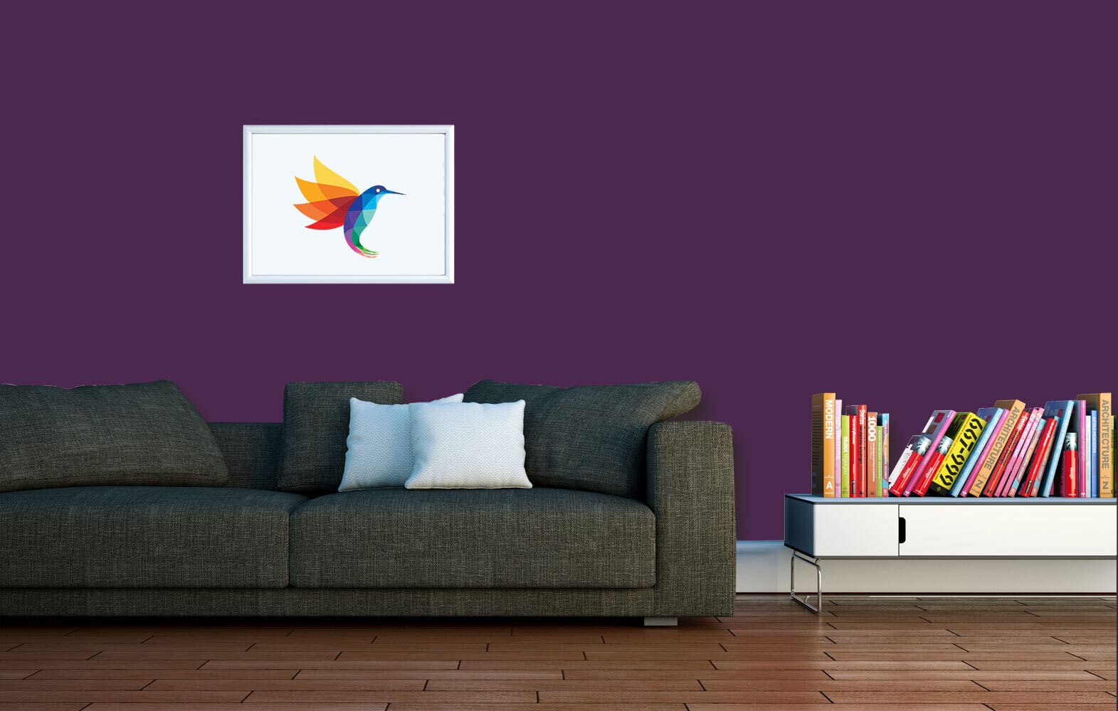 RyFo Colors Bunte Wandfarbe Manufakturweiß Dunkelviolett 10l - weitere Violett Farbtöne und Größen erhältlich, Deckkraft Klasse 1, Nassabrieb Klasse 1
