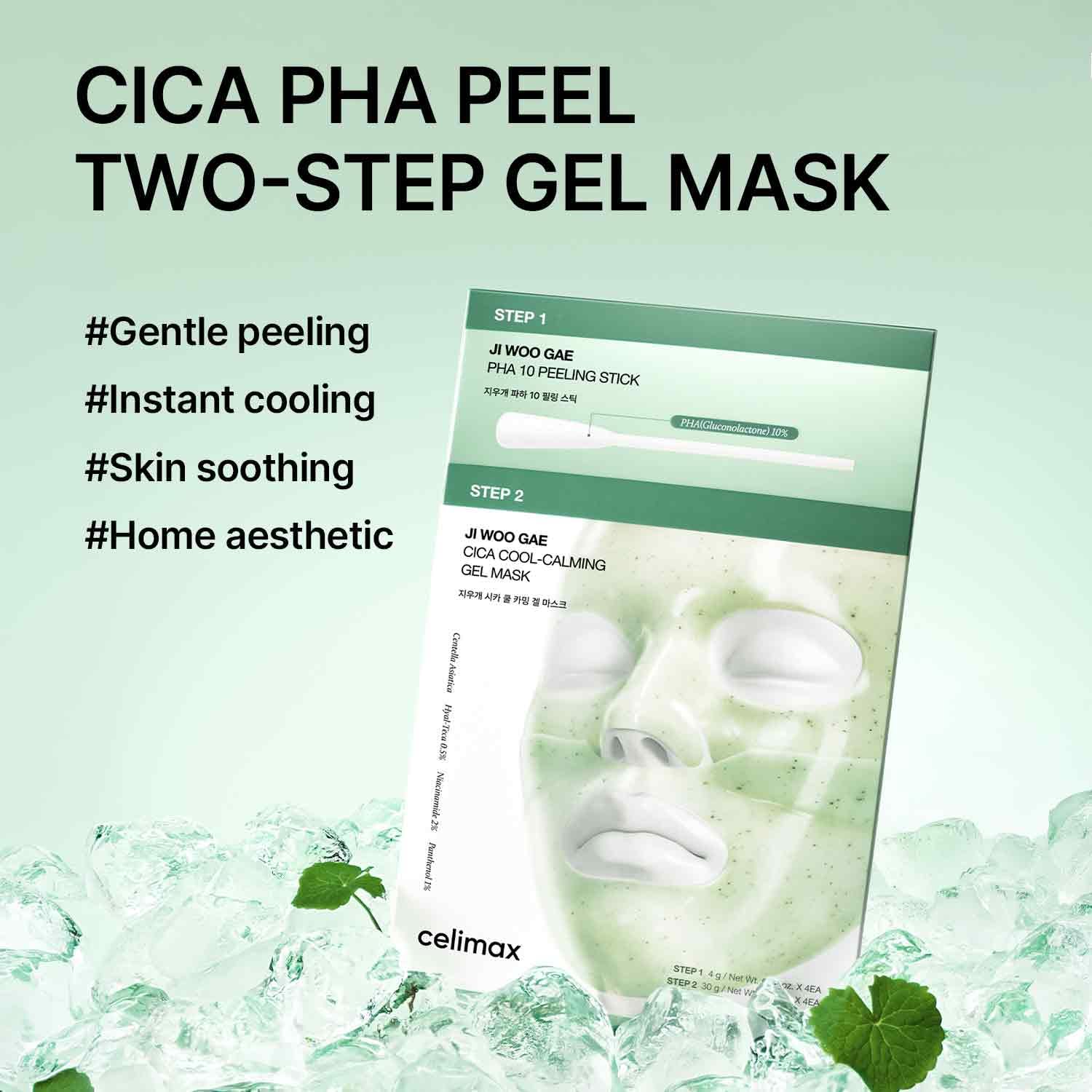 celimax Cica PHA Peel 2-Step Gel Mask 4EA