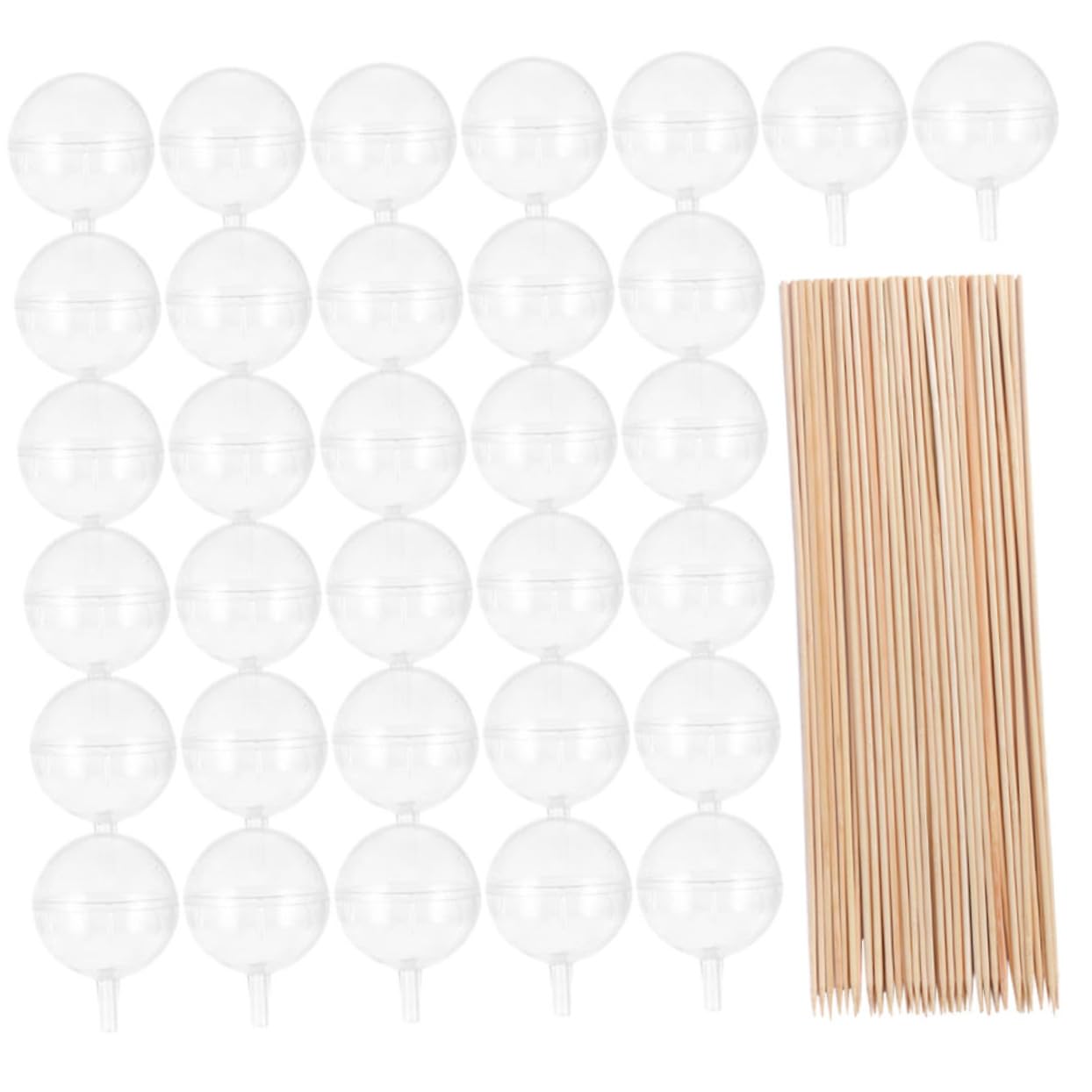 Hohopeti 100stücke Transparente Schokoladenball- Für Valentinstag Blumenstrauß Verpackungsmaterial Mit Stäbchen Für Süßigkeiten Und Dekoration Bei Festen