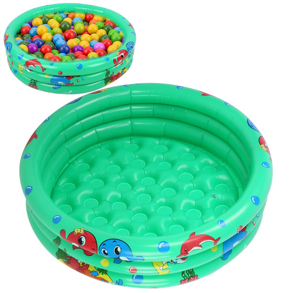 Fauitay Inflatable Baby Toddler Pool Portable Kids Swimming Pool 35.4in 47.2in 59in PVC with Soft Floor for Indoor Outdoor Backyard (Green 90cm)