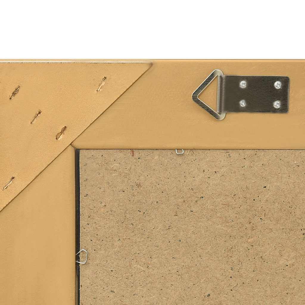 Miroir Mural Baroque Carré 60x60 cm Cadre en Bois Doré