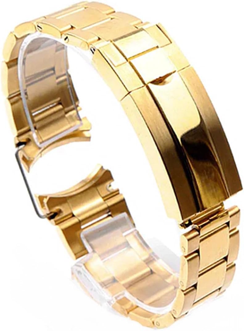 Rolex 20MM Solid Gold Stainless Steel for Submariner, GMT-MASTER Watch Band Bracelet Strap With Logo