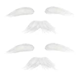 Old Man Mustache and Eyebrows 100 Days of School Grandpa Fake Beard Mustaches for Halloween Party