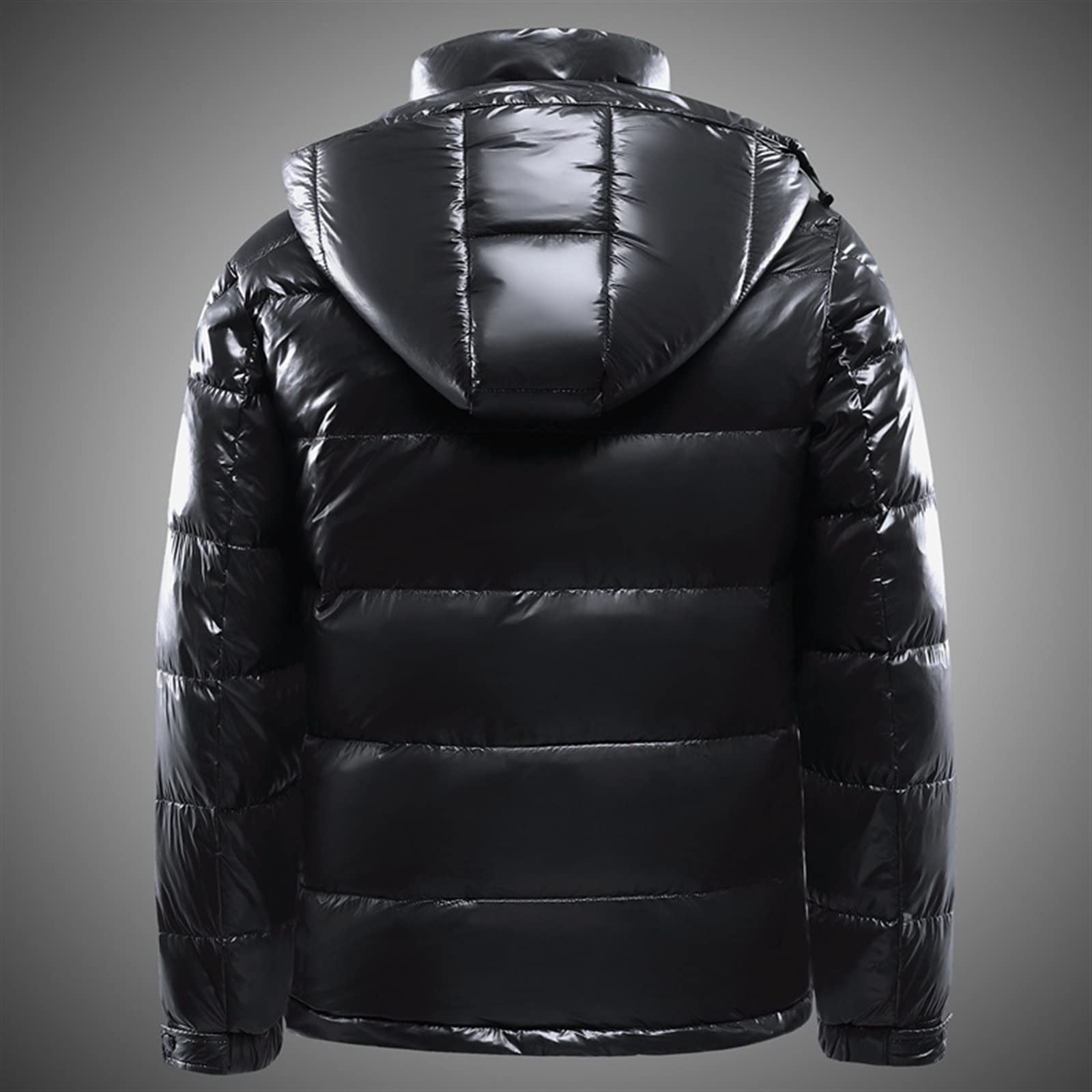 Amazon.co.jp: 光沢のあるダウンジャケット男性潮トレンドハンサムな冬