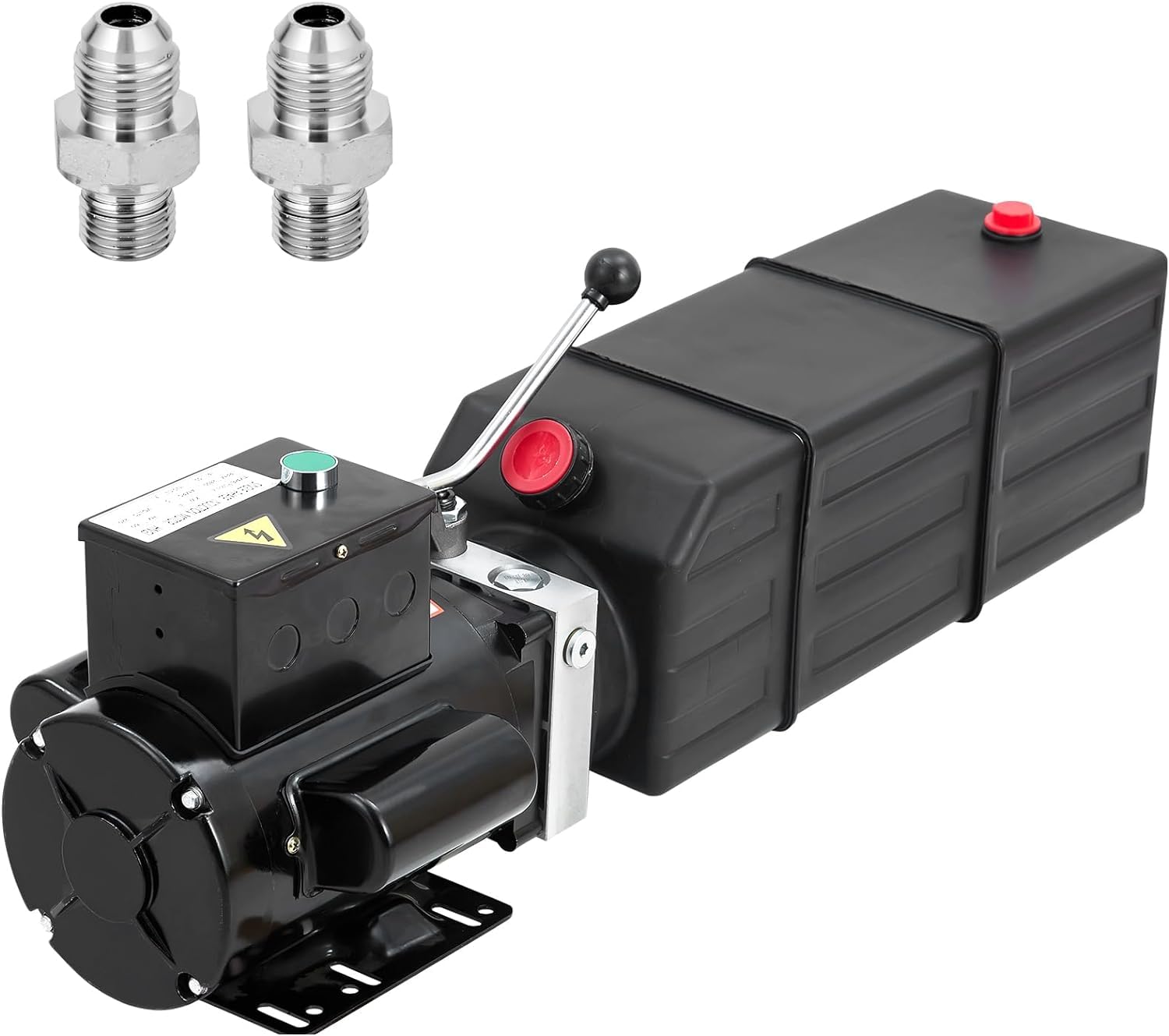 Garvee Hydraulic Power Unit, 220V 15 QT Car Lift Hydraulic Pump Power Unit, Single Phase Hydraulic Power Unit, with 14 L Plastic Tank, Electric Hydraulic Power Unit, Used for Car Maintenance