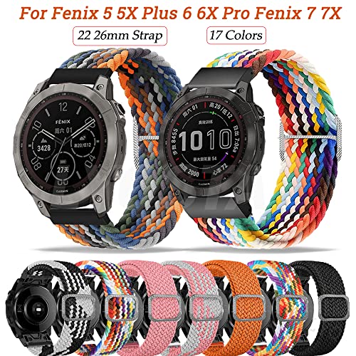 Bracelet Nylon QuickFit 26 22 mm pour Garmin Fenix 7X 6 Pro 5 Plus et 3HR - 2
