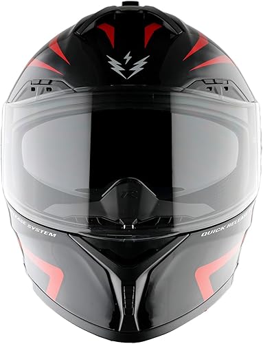 Miniatura 8 de 1Storm Nuevo Casco Modular de Motocicleta con Doble Visera, Protección Completa de la Cara y Luz Trasera LED Recargable LED-X90 Flecha Roja