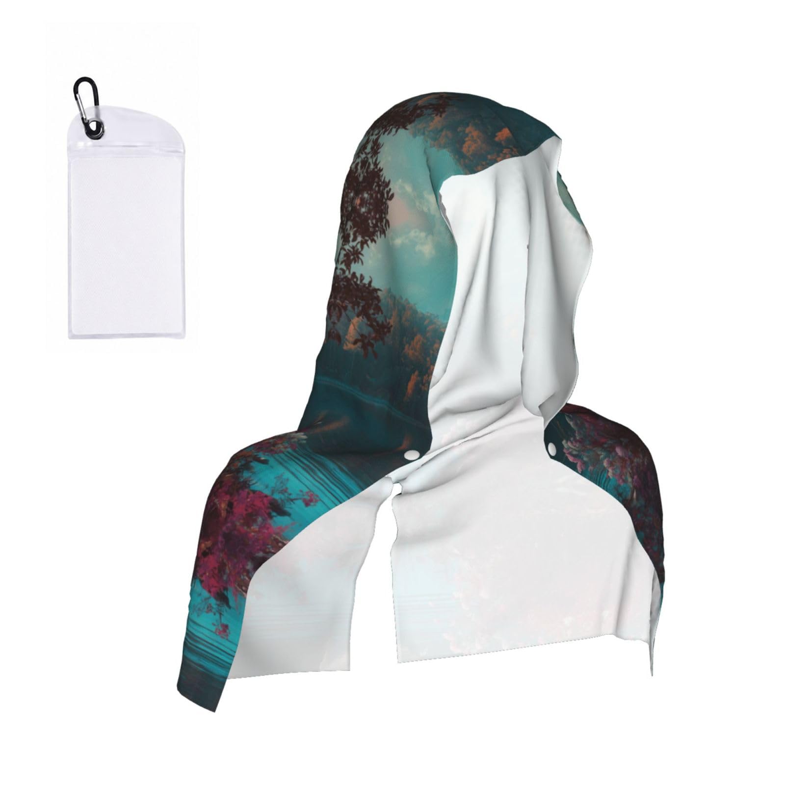 MLTRFGJ Lake Swan Print Cool Hooded Towels And Keep Them Cool For Several Hours.
