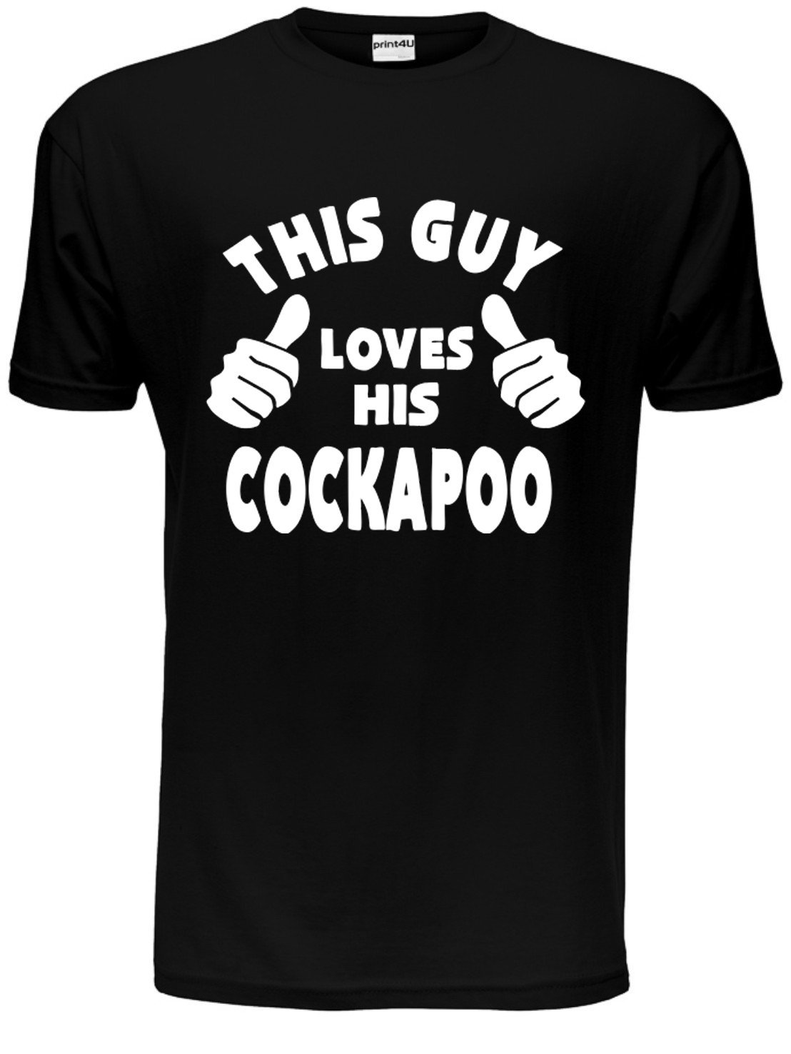 This Guy Loves His Cockapoo Dog Mens T-Shirt Medium Black