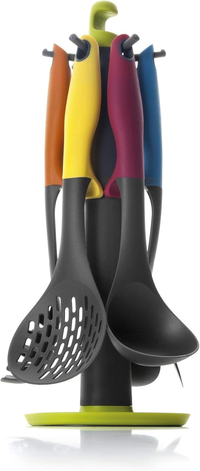 Ibili Nylon Utensil Set with Support, Multi-Colour
