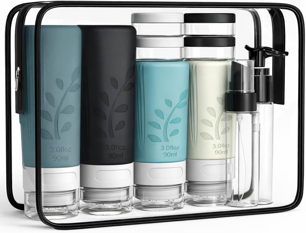 unigo 30 Pack Silicone Travel Bottles Set for Toiletries, Airplane Approved TSA …