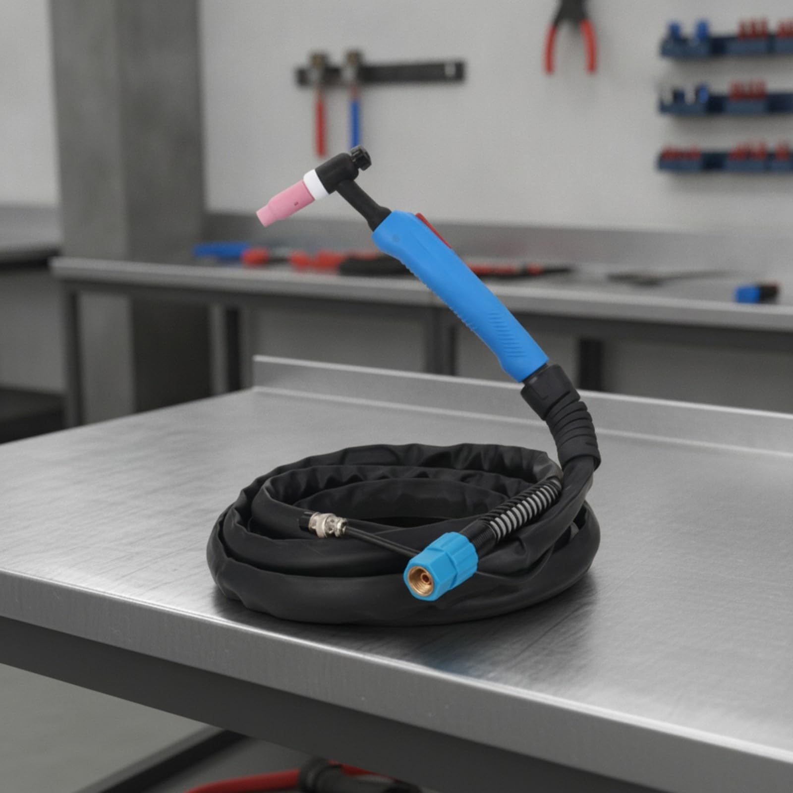 Sharplace Antorcha con Tubo Ergonómico, Antorcha Refrigerada por, Refrigeración Eficaz, Herramienta, para Taller, Reparaciones, 4M, Wp17
