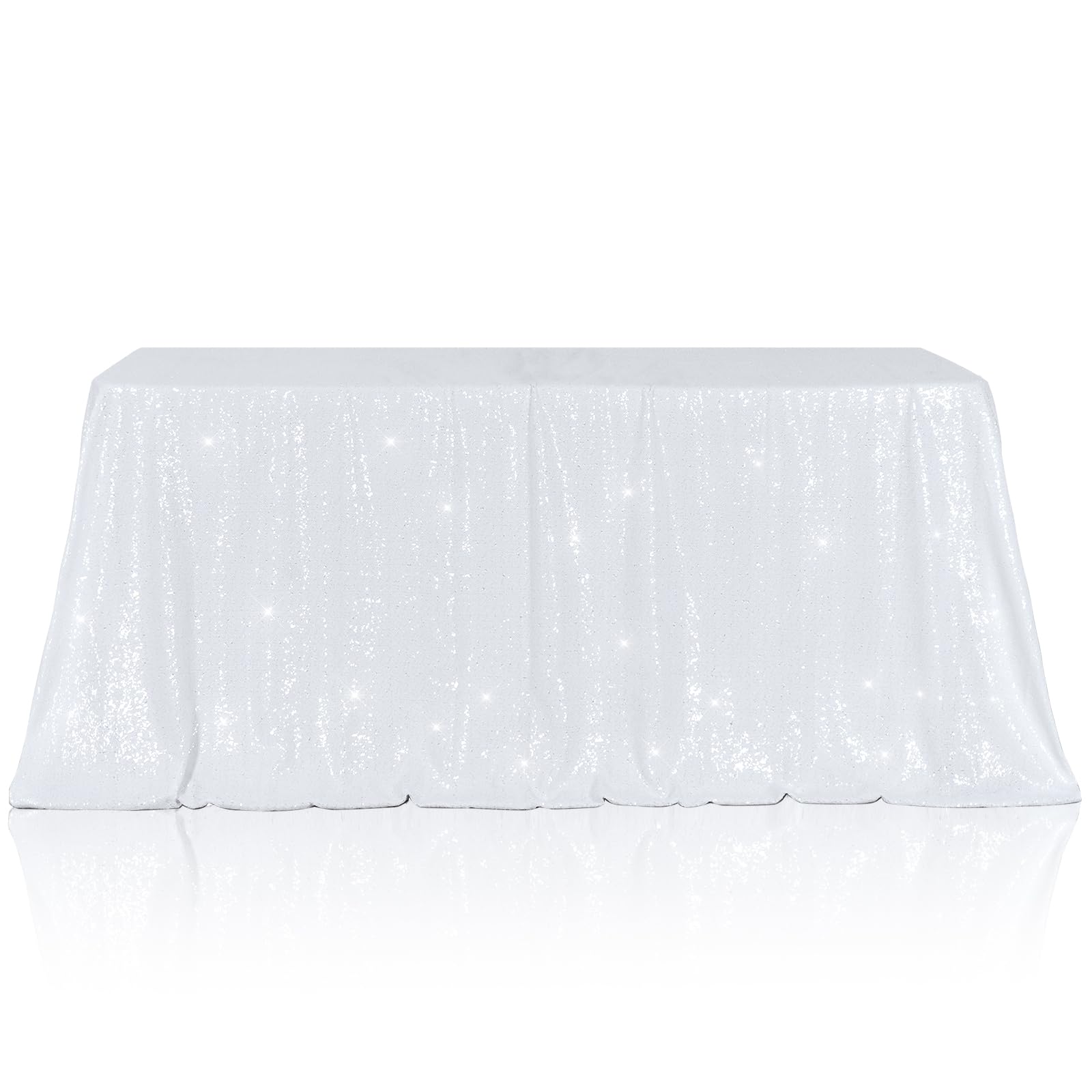 Tovaglia Rettangolare Con Paillettes 3E Home, Rosso, 60×102 Pollici (152x259 Cm), Perfetta Per Matrimoni E Feste