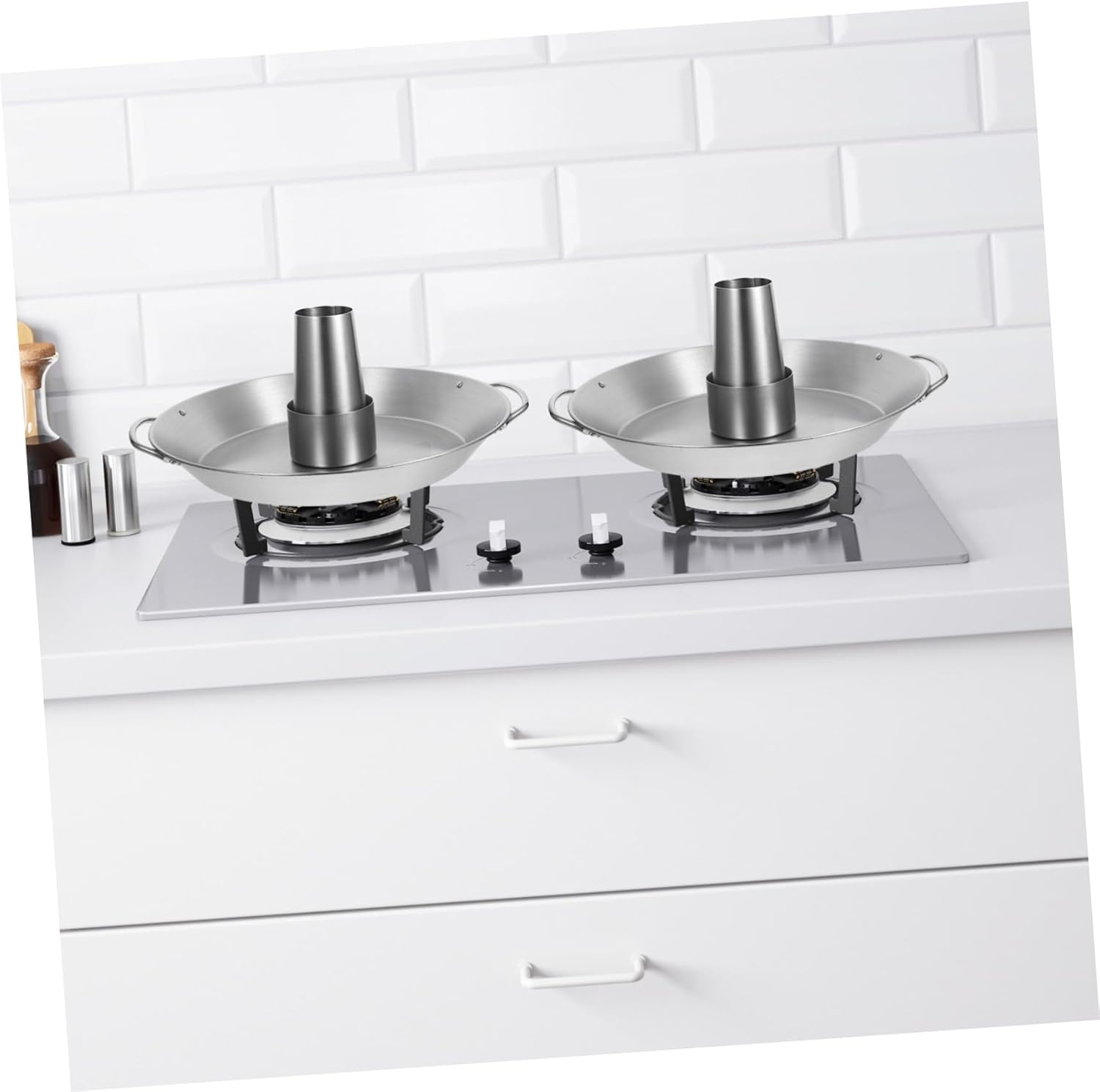 KICHOUSE Stainless Steel Chicken Roaster Pan with Vertical Roasting Rack Labor-saving Bbq Grill Stand for Turkey and Chicken Multipurpose Oven and Outdoor Camping Cookware