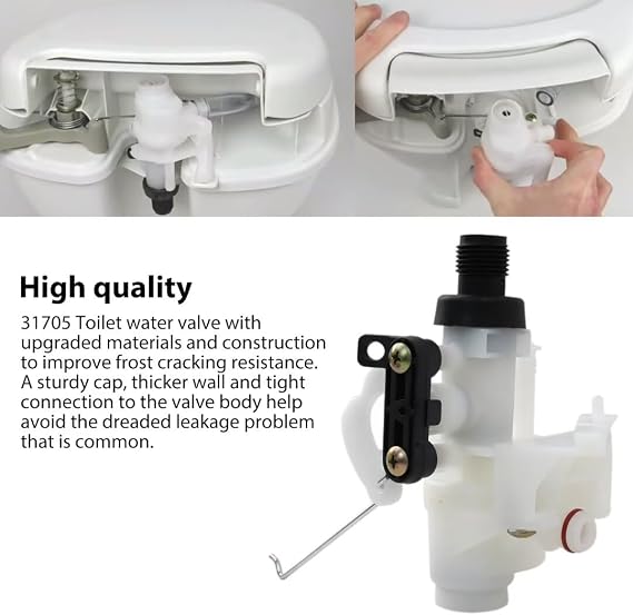 31705 Toilet Water Valve Kit Replacement for Aqua Magic V Foot Pedal Flush Low/High product models: 31652, 31671, 31687, 31663, 31679, 31695, 31653, 31672, 31688