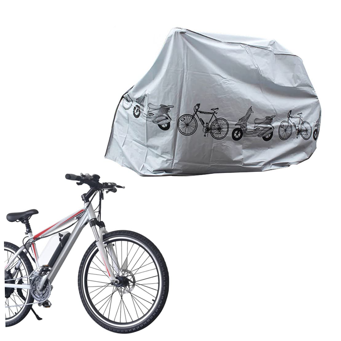 UV Protection Waterproof Cover Outside Bikes Rain Covers Bicycle Cover Bike Covers Bike Covers Dust Rain UV Protection Waterproof Bicycle Cover Indoor Outdoor Grey