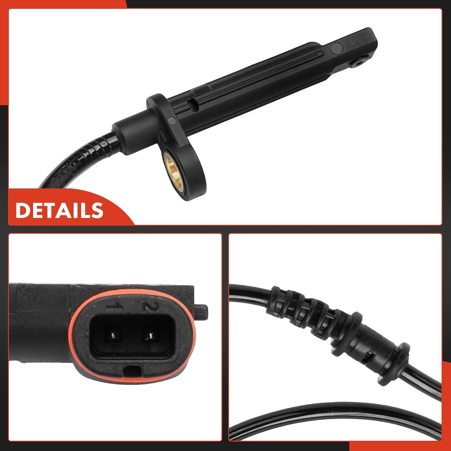 A-Premium Front Side ABS Wheel Speed Sensor Compatible with Mercedes-Benz Models - GLE300d, GLE350, GLE400, GLE550e, GLE63 AMG, GLE63 AMG S, GL450, GL550, GL63 AMG, GLS350d, GLS450, ML550, ML63 AMG