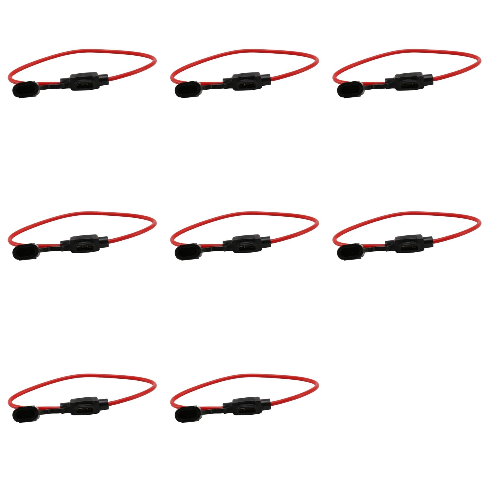 Jnchdghwa As Shown 8X 14Awg Wire In-Line Car Automotive Mini Blade Fuse Holder Fuseholder 20A