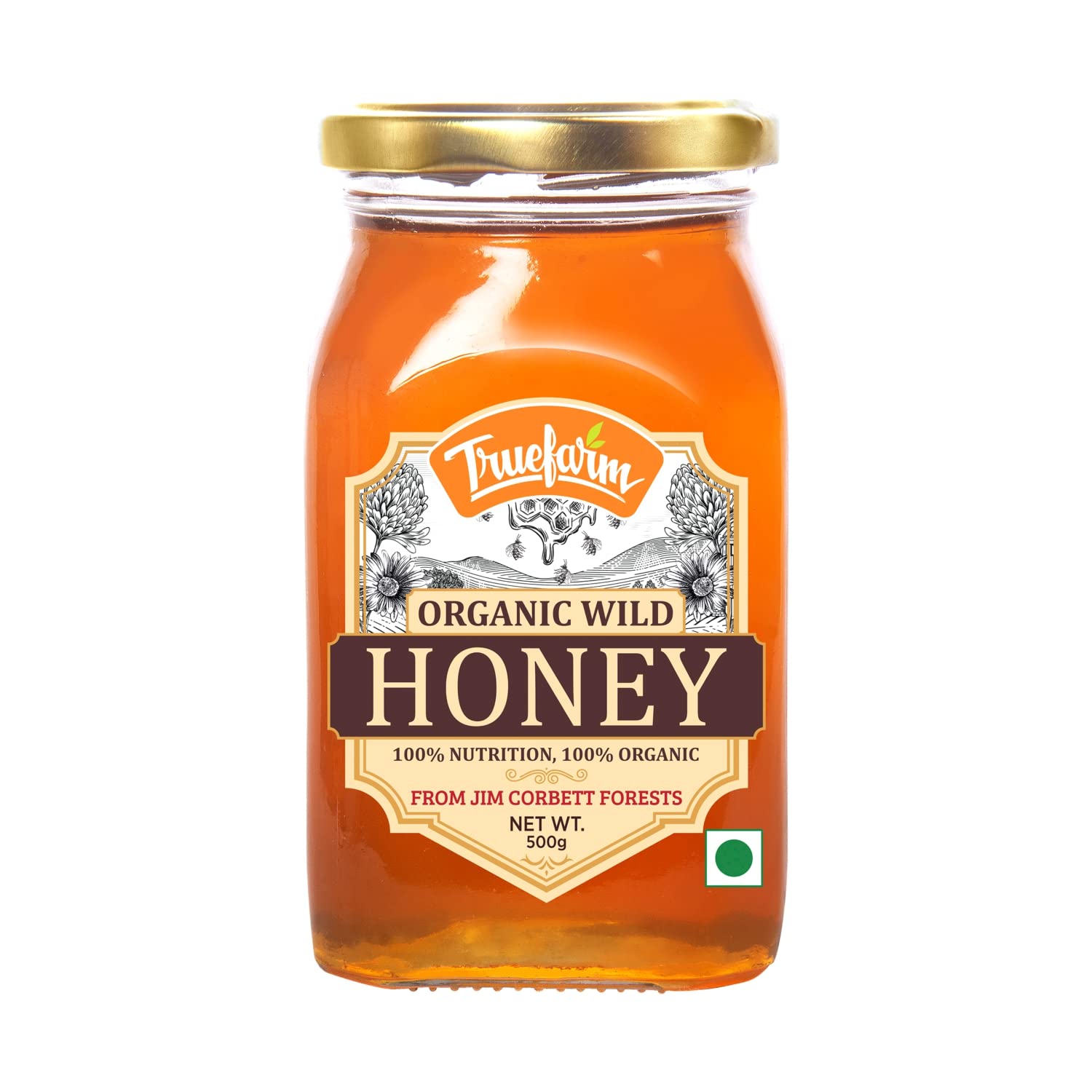 Truefarm Organic Wild Honey | Sourced from Jim Corbett Forests | Rich in Antioxidants | Pure Raw Honey | No added Sugar, Color & No preservatives | Helpul for Ulcers & Weight loss | Pack of 1 (500g) (B08R3DZDBJ) Amazon Price History, Amazon Price Tracker