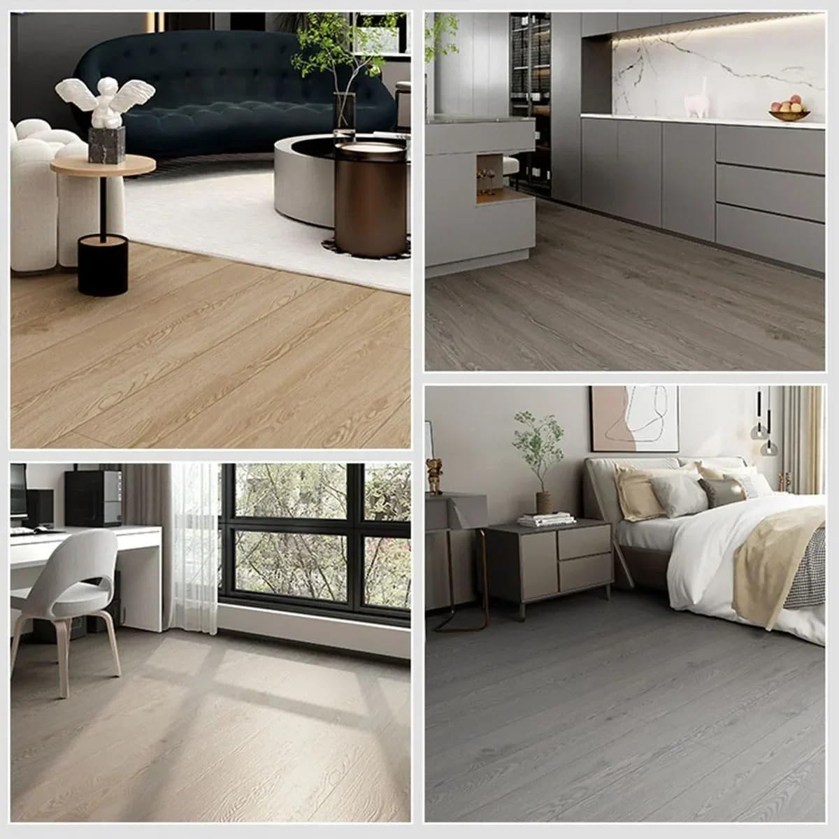 Samoprzylepne płytki podłogowe, Self Adhesive Wood Grain Vinyl Flooring Tiles Multicolor 40x300cm(Willow Wood)