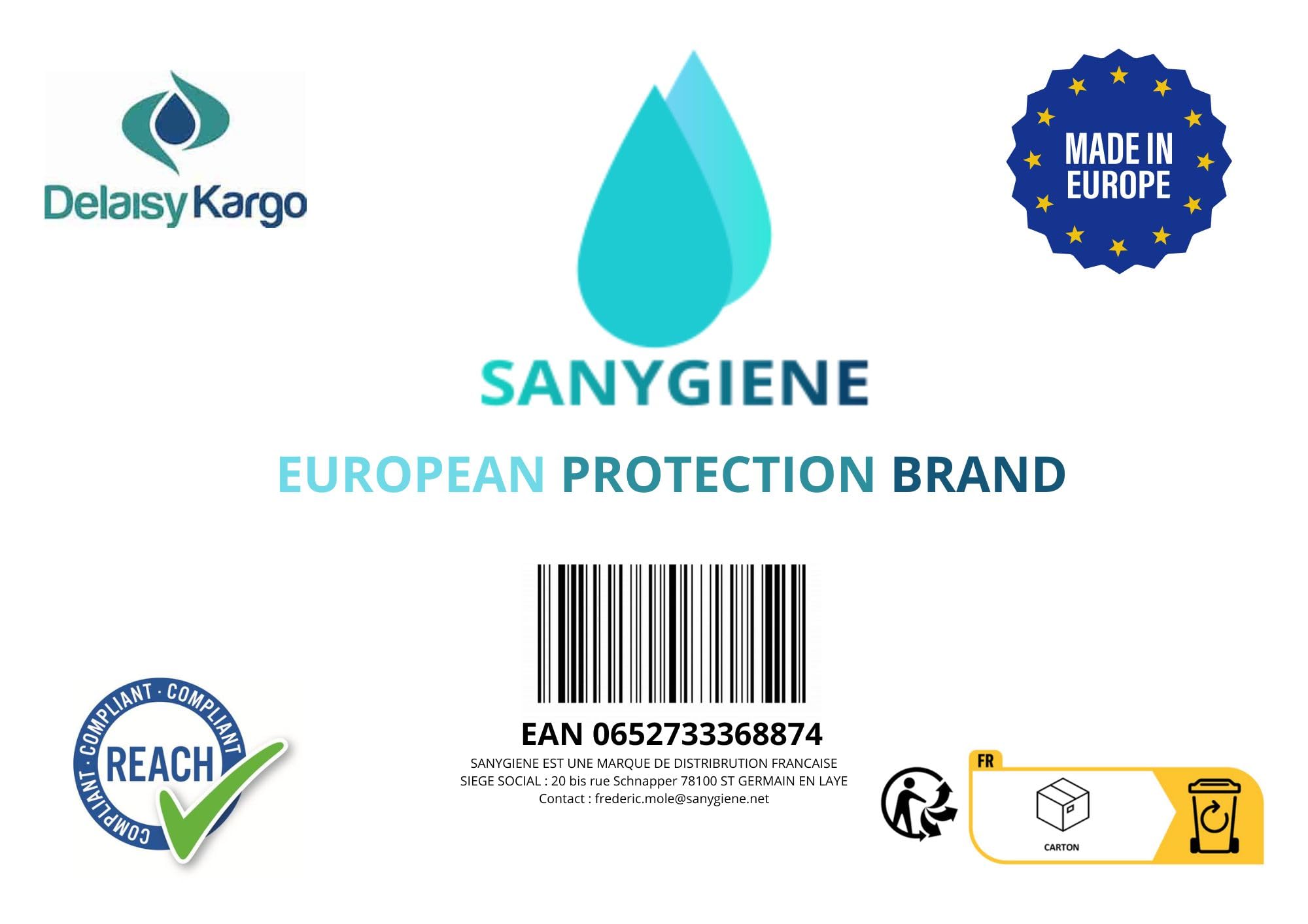 SANY GIENE | Borsa della spazzatura 750 L | Custodia protettiva contenitore della spazzatura 750 litri | Cartone 25 sacchetti | Nero opaco | Gamma professionale | Spessore 35 µ | Anti perdite e anti