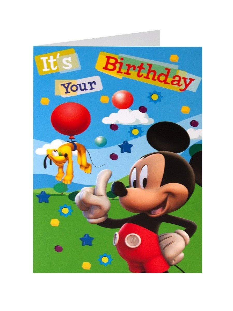 Ickey Ouse Pluto A Big Birthday Wish Birthday Card