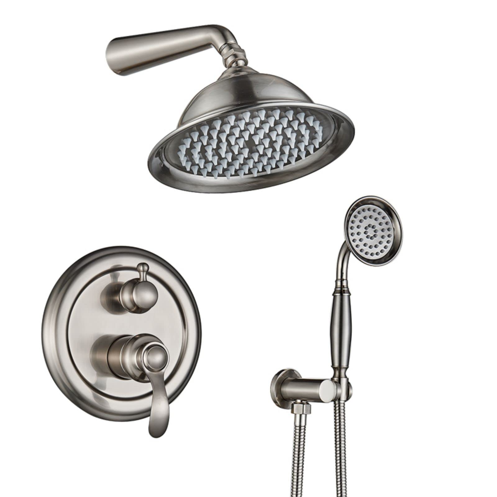 SWENEEN Handheld Showerrain Shower System,Concealed Antique Shower Faucet Set With Hand Shower,Shower Combo Set,High Pressure Wall Mounted Rain Shower Head,Rain Mixer Combo Set,B,