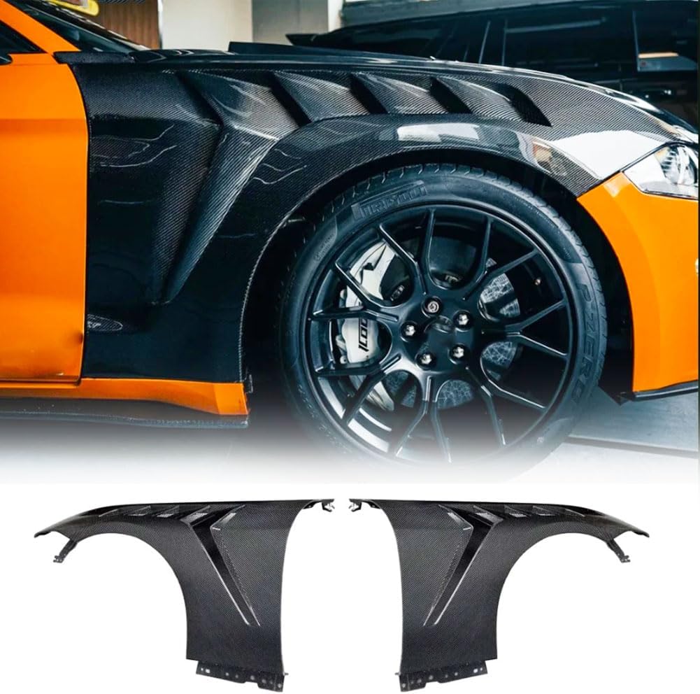 MCARCAR KIT Dry Carbon Fiber Side Bumper Fender Vent Compatible with Ford Mustang S650 2024-2026 Side Air Fender Cover Trim Scoop Winglets Splitter Factory Outlet