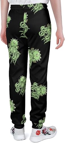 Miniatura 3 de Cute Cthulhu Myth Creature Mens Sweatpants Drawstring Jogger Pants Athletic Workout Pants with Pockets