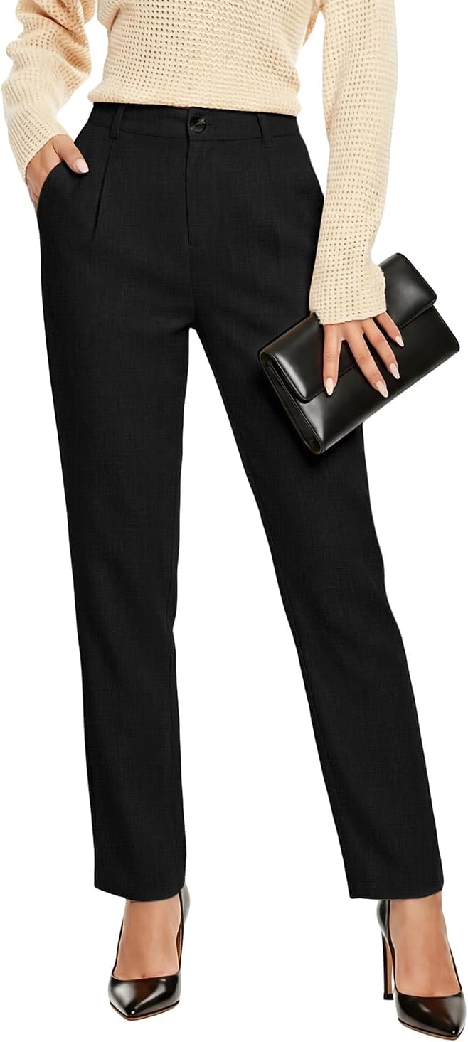 smawell Women's Dress Pants for Work High Waisted Slacks Business Casual