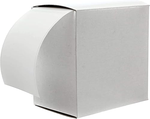 Etiquetas rectangulares de código de color blanco de 2 x 3 pulgadas, 250 calcomanías de organización blancas mate con caja dispensadoraetiquetas