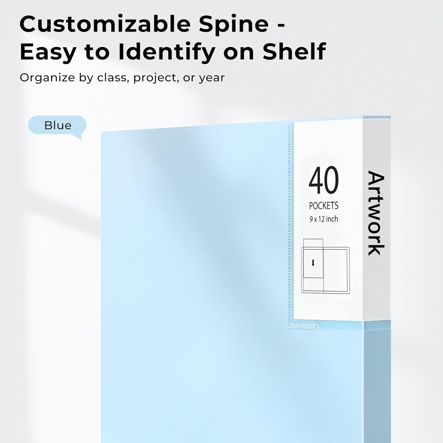 XRUNMIX Art Portfolio 8.5X 11 Inch, 40 Pockets (80 Pages Capacity) Letter Size Display Book with Clear Sheet Protectors, Presentation Folder for Artwork/Documents/Photos