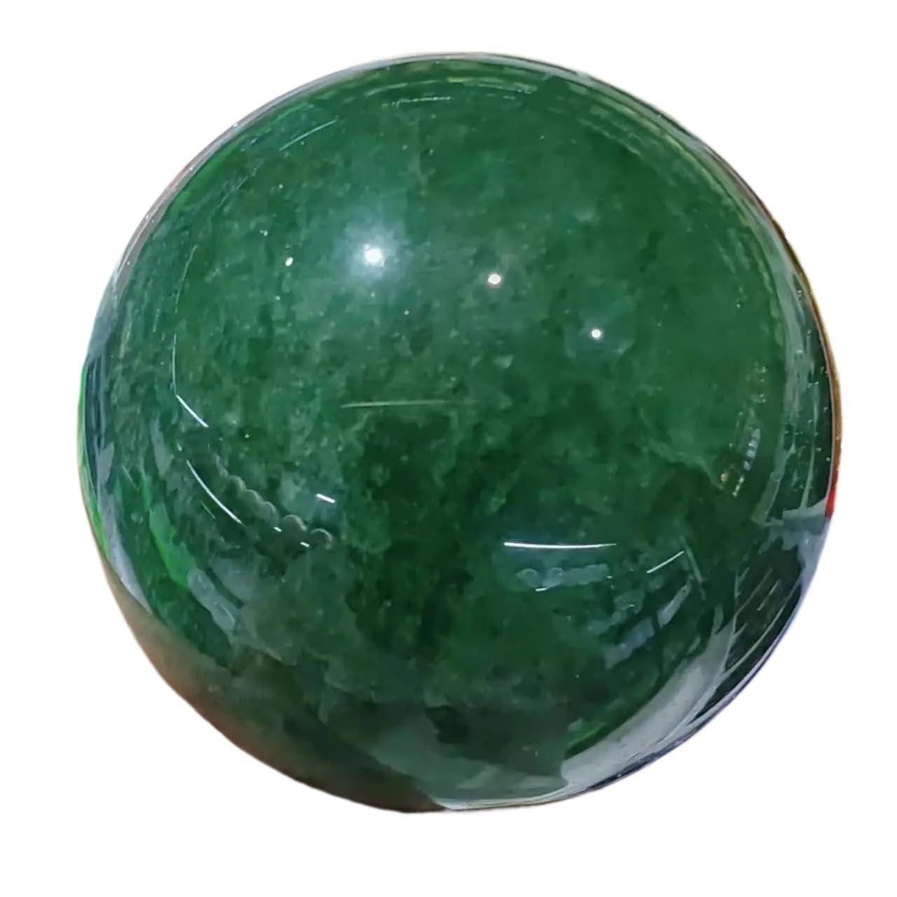 ICXLPMC Stone Green Strawberry Quartz Sphere Crystal Polished Ball Decor(610-700g)