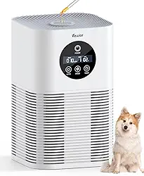 Purificadores de ar para casa grande sala de até 600 pés², purificadores de ar VEWIOR H13 True Hepa para animais de estimação, pelos, fumaça, pólen, 3 velocidades de ventilador, 6 temporizador