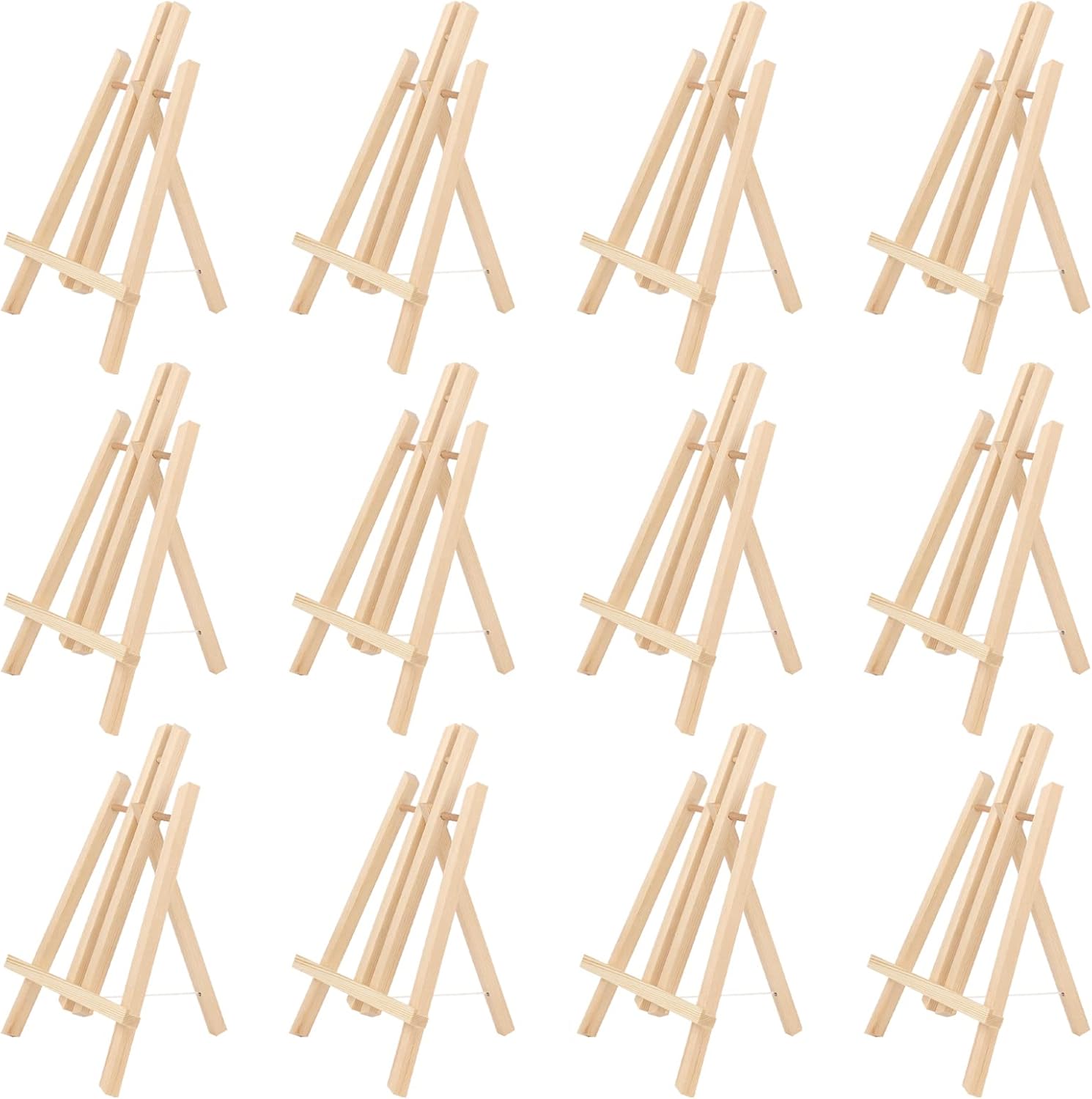 Kinlink 11.8 Inch Wood Easel Set of 12 Display Easels